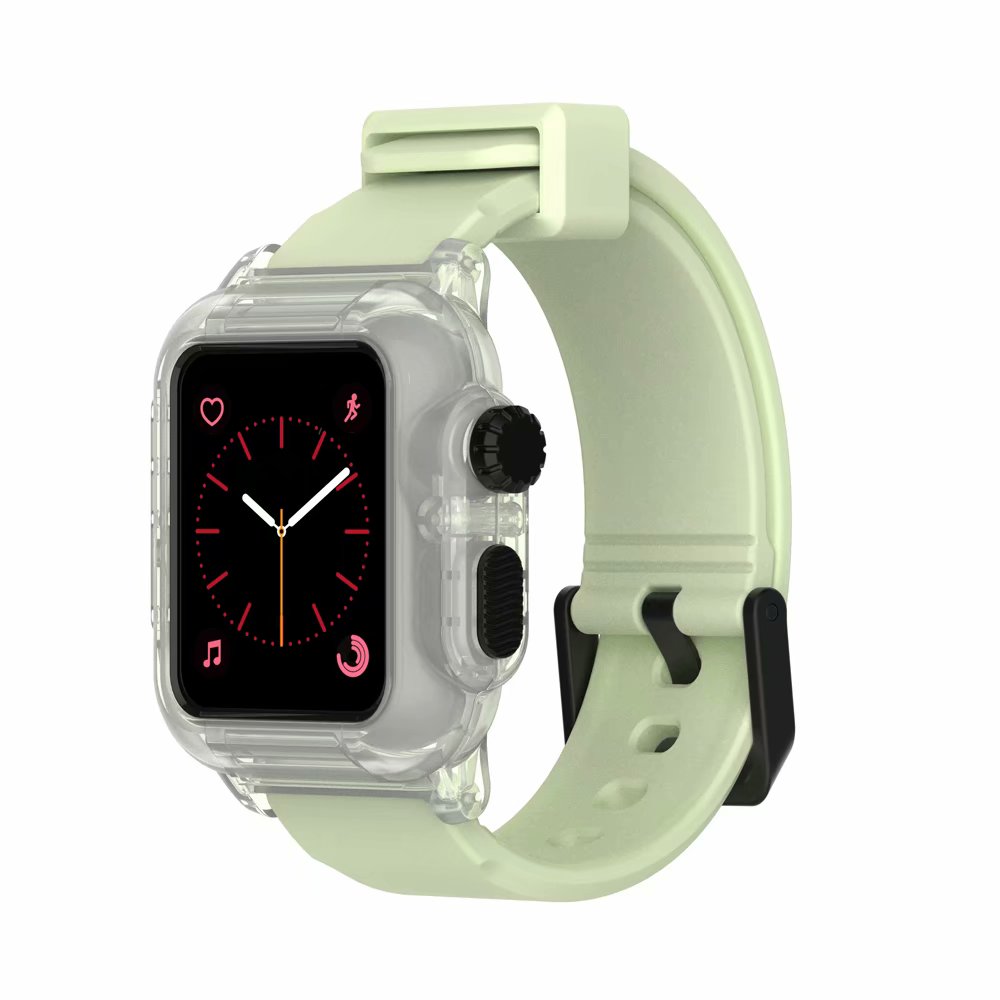 Waterproof Box+case+Strap for Apple Watch band 44 mm 40m iWatch bands 42mm Luminous Full cover+bracelet for series 5 4 3 2 42 mm